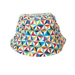 Disney Parks Epcot Geometric Bucket Hat Multicolored Retro 90s Art to Wear
